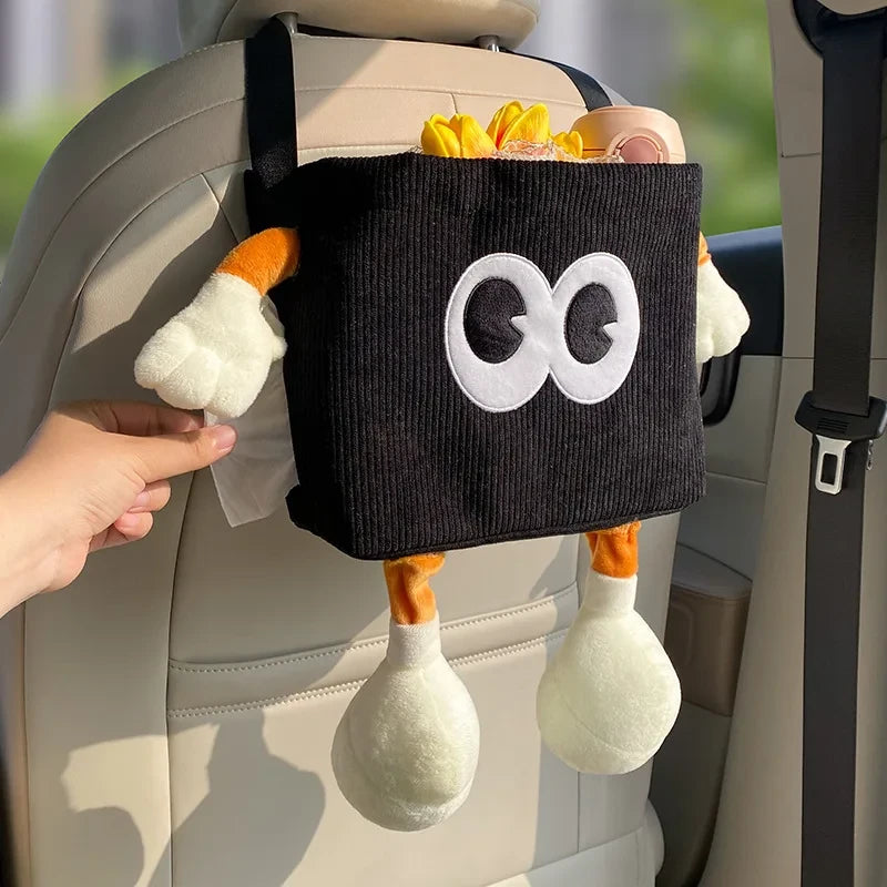 In-car Trash Can And Tissue Box Combined Into One