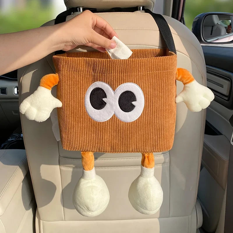 In-car Trash Can And Tissue Box Combined Into One