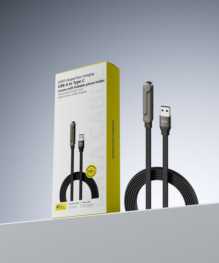Handy-Schnelladekabel mit Klappständer