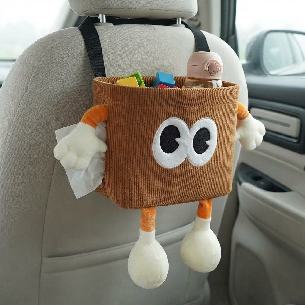 In-car Trash Can And Tissue Box Combined Into One