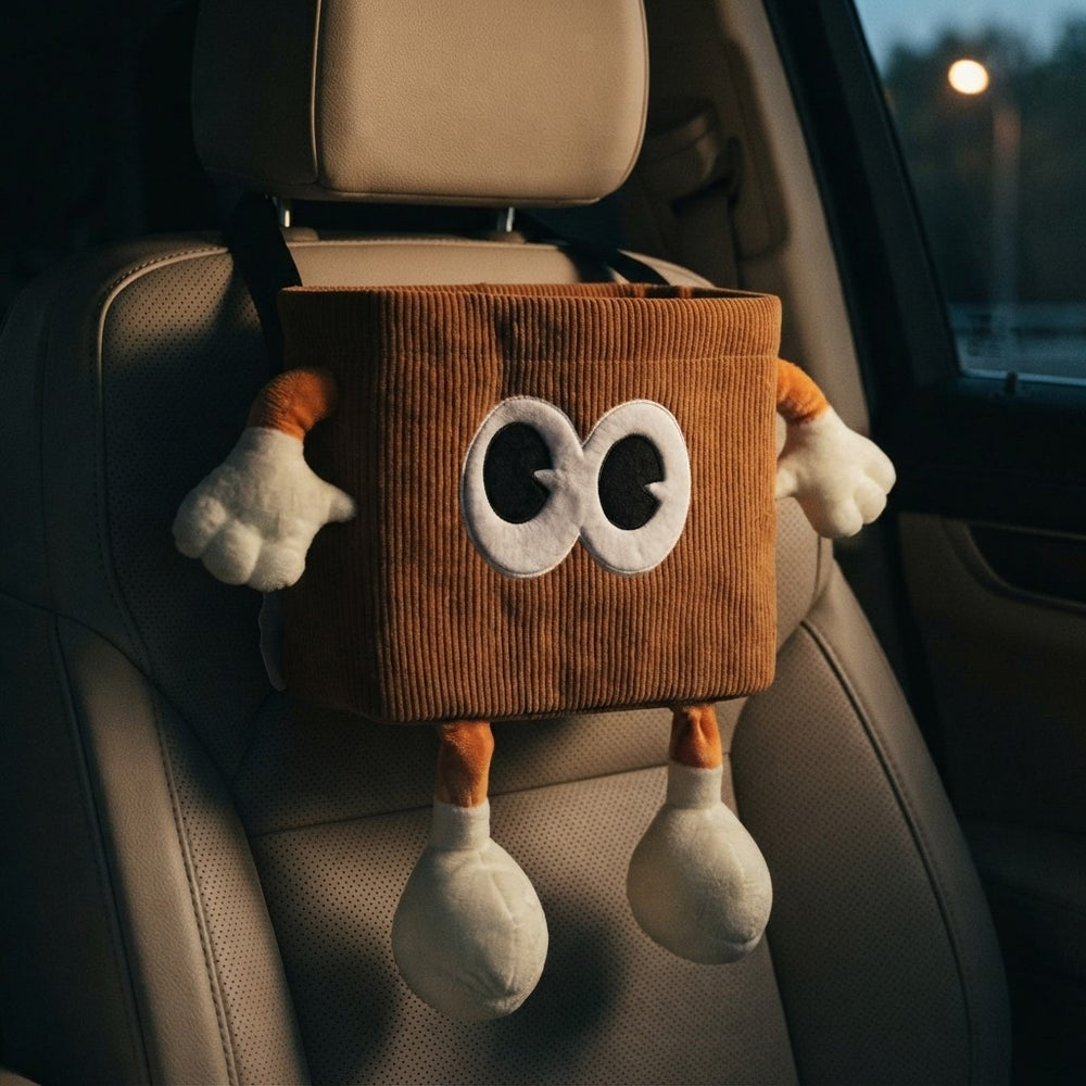 In-car Trash Can And Tissue Box Combined Into One